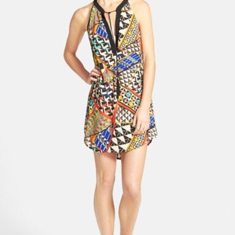 ASTR Colorful Tassel Sleeveless Shift Dress